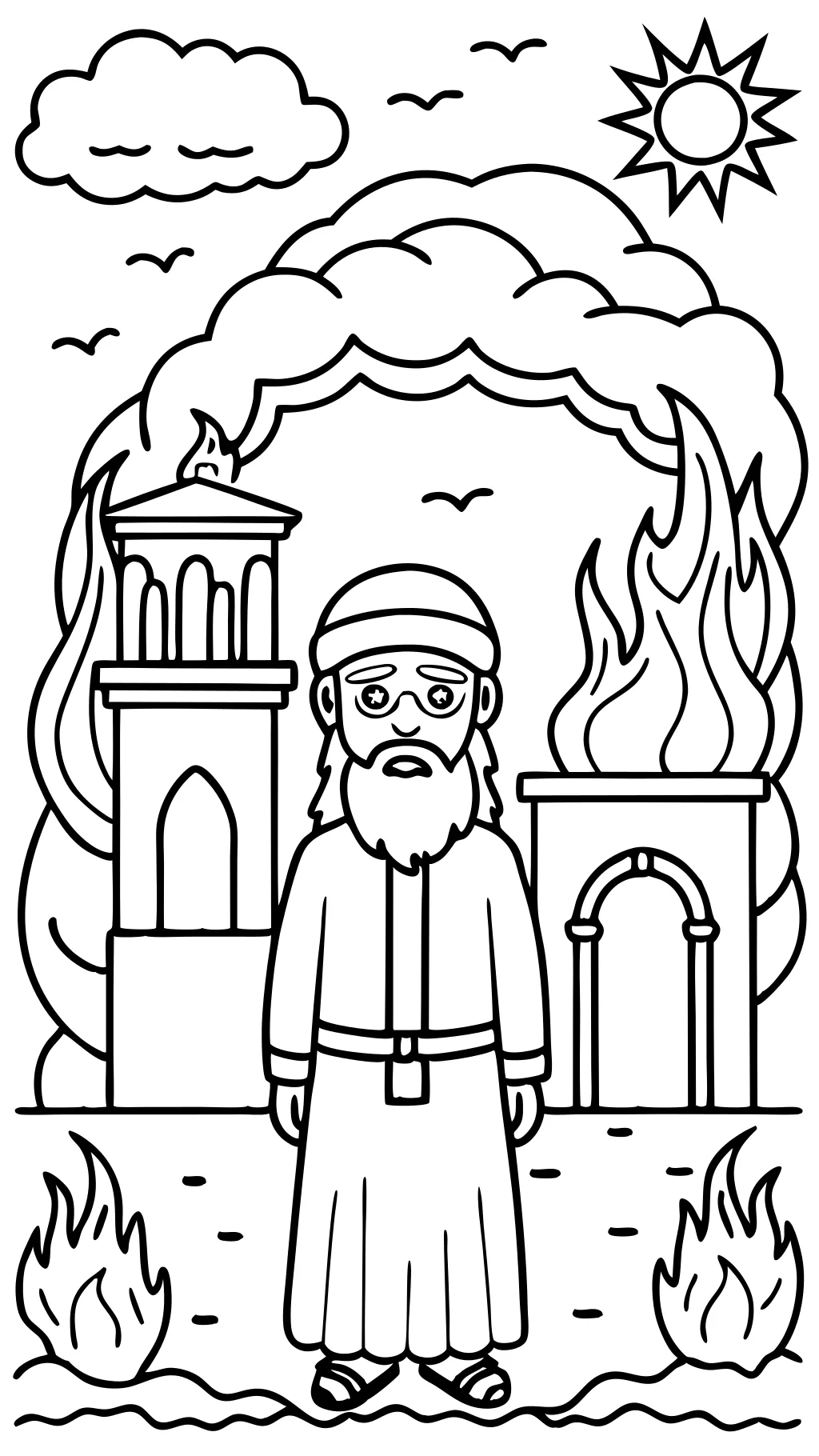 shadrach coloring page